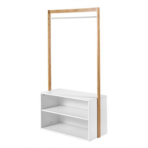 Calicosy Garderobenständer, Weiß, Holz, 40x171x11 cm, Garderobe, Garderobenständer