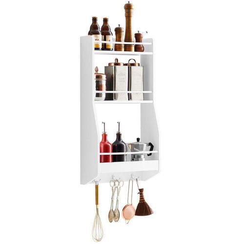 SoBuy Küchenregal, Weiß, Holzwerkstoff, 38x75x17 cm, Küchen, Küchenmöbel, Küchenregale