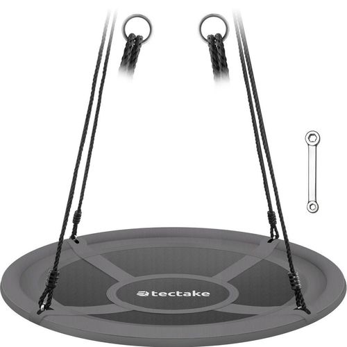 tectake Nestschaukel, Grau, Schwarz, Kunststoff, 100x100 cm, CE, Outdoor Spielzeug