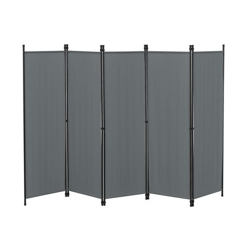 [en.casa] Sichtschutz, Dunkelgrau, Metall, 250x2 cm, Sonnen- & Sichtschutz, Sichtschutz Garten, Sichtschutzzäune