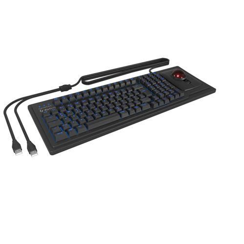 KeySonic KSK-8202ELU-T Full-Size Tastatur mit Trackball