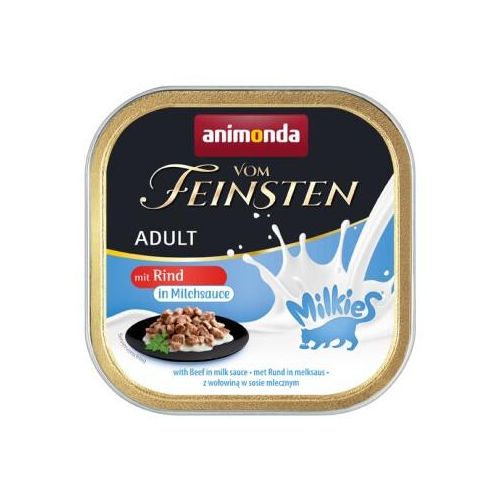 animonda Vom Feinsten Nassfutter Katze, Adult, Milkies 32x100g Rind, in Milchsauce