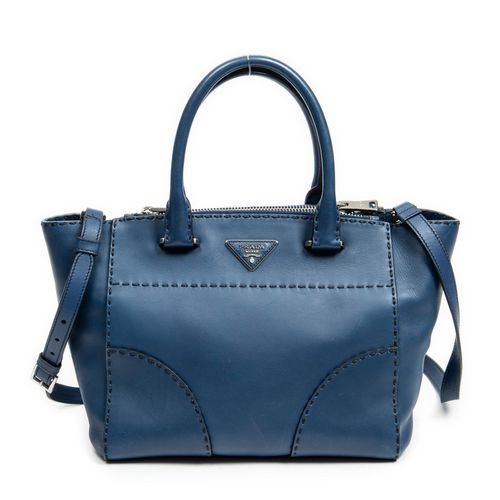Stitched Twin Pocket Tote Schoudertas