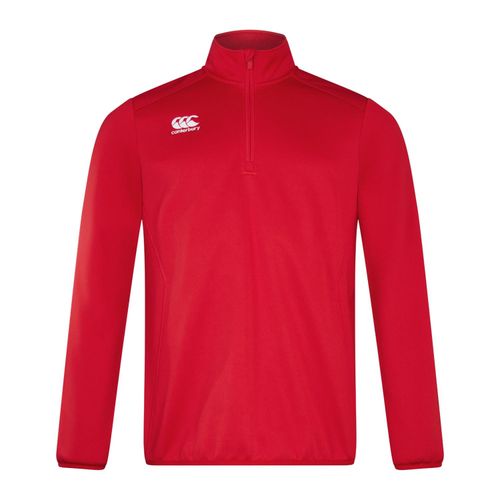 Canterbury Heren Kwart Rits Trainingsmiddelager (Vlag Rood)