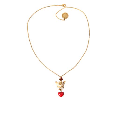 Gouden Messing Ketting Hond Hart Hanger Hanger Ketting