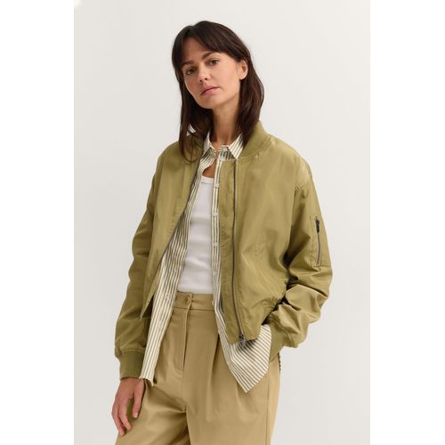 Bugatti Damen Blouson van licht glanzende buitenstof
