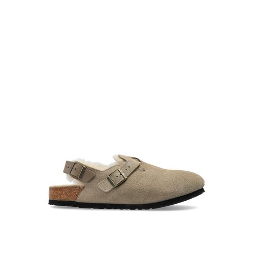 Tokio Shearling Suede Mules
