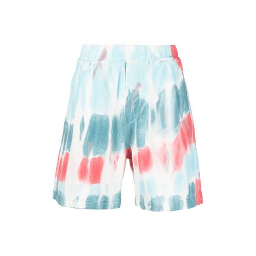 Tie-dye distressed relaxte shorts