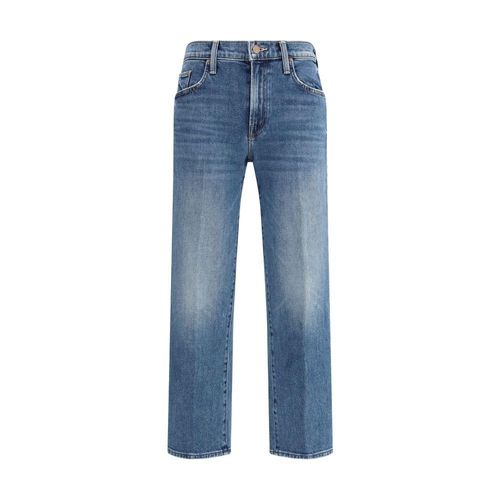Mother Denim Blauwe Katoenen Relaxed Fit Jeans