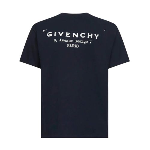 Stempelafdruk T-Shirt in Marineblauw