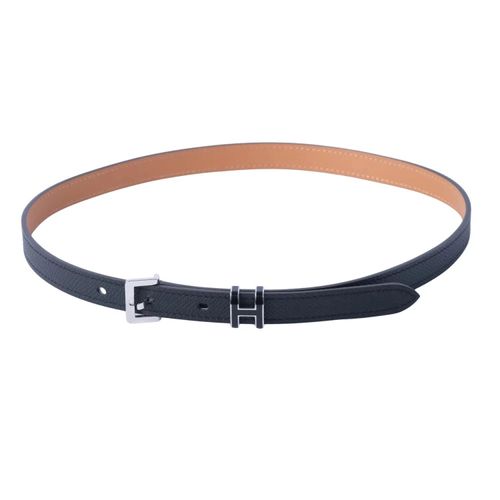 Hermès Pop H riem 15 mm zwart Epsom leer palladium hardware - jaren '20
