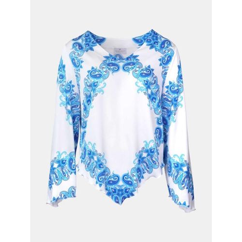 Mucho Gusto Blouse genua wit met paisley print