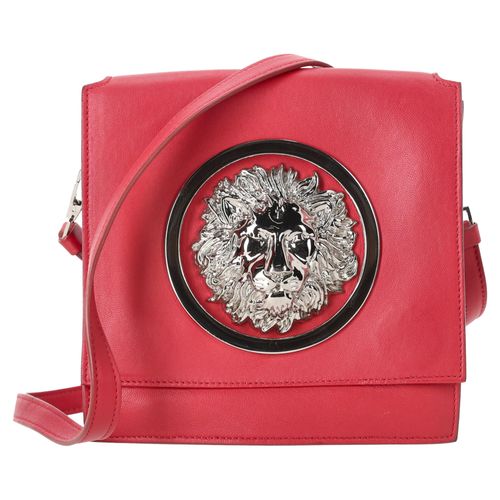 Versus Versace Medusa Flap Crossbodytas in rood leer