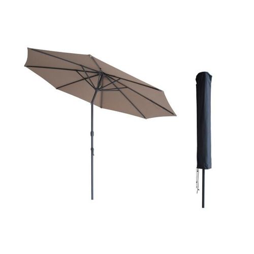 Kopu ® valencia parasol rond 300 cm met beschermhoes taupe