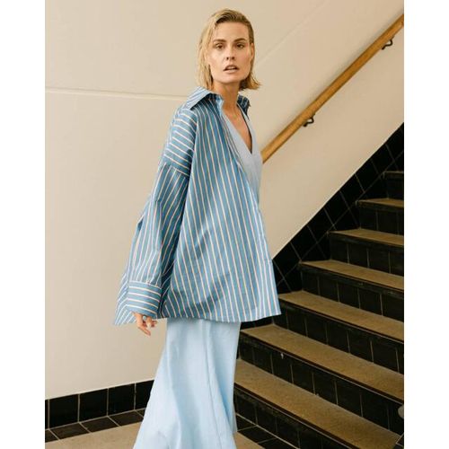 Aimee The Label blouse lm rhode blue stripe