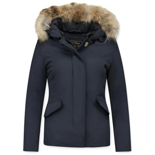 TheBrand Korte winterjas met bontkraag