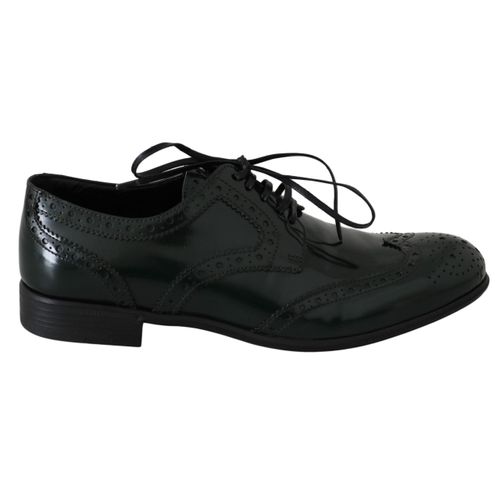 Dolce & Gabbana Groene Leren Brogue Oxford Damschoen