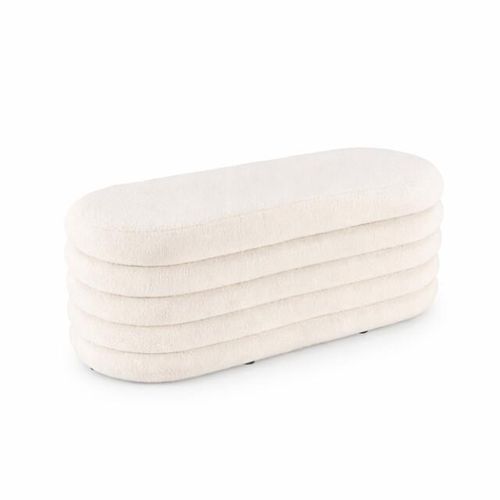 Casa di Elturo Bank poef linea teddy met opbergruimte – l 110 x d 46 x h 40,5 cm