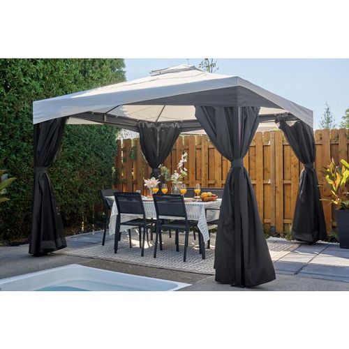 Sojag Malta 1014 aluminium paviljoen 3x4 mtr met afneembaar stoffen dak