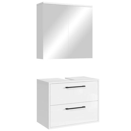 Badplaats Wastafelkast set florence 60 x 35 cm – hoogglans – badmeubel met