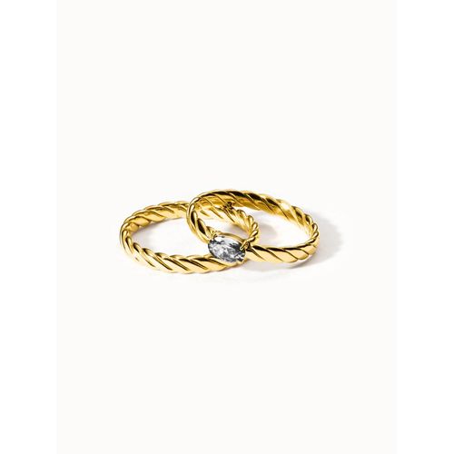 PURELEI Volcano Ring Set Weiß
