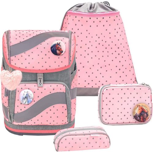 Belmil Smarty Schulranzen Set 4-teilig \Pink Dots 2"