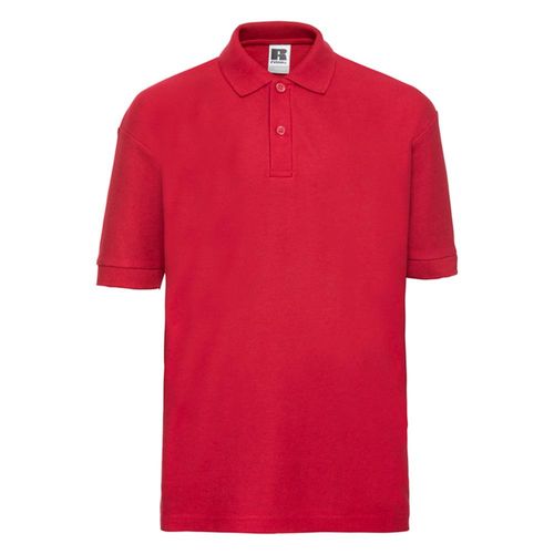 Russell Poloshirt van katoen voor kinderen (Helder rood)