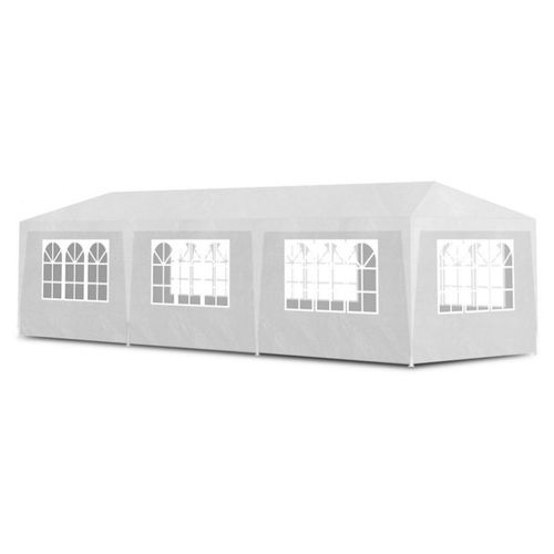 Garten-Verkaufspavillon 3 x 9 m, 8 Wände, weiß, MultiGarden