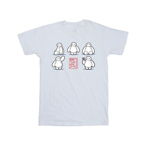 Disney Jongens Big Hero 6 Baymax Veel houdingen T-Shirt (Wit)