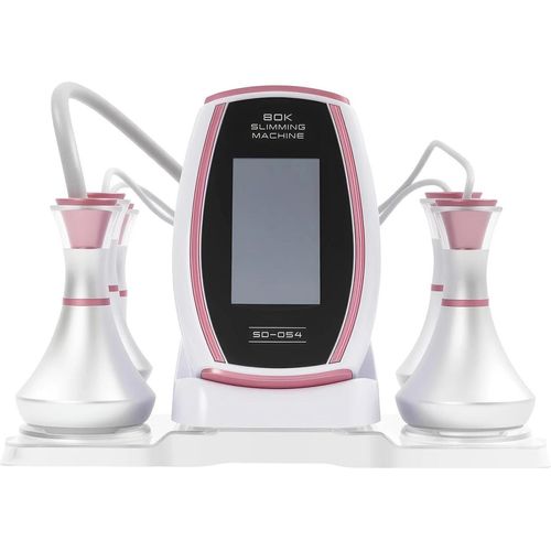 Massagegerät - 5-in-1 Beauty Gerät - Hochfrequenz & Ultraschall - Gesicht & Körper - Fettabbau, Straffung & Hautpflege - Weiß