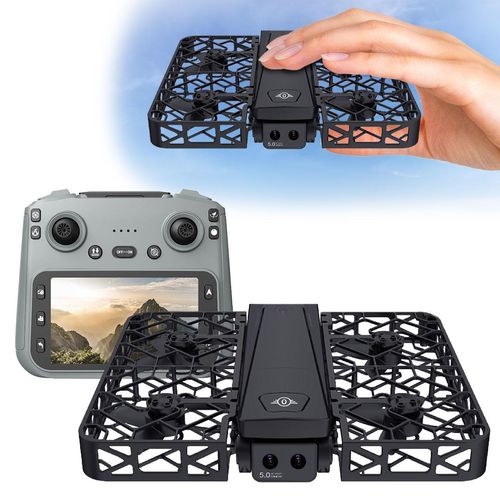 Full-HD Kamera Drohne faltbar mit 4,5" HD-Bildschirm Fernsteuerung – FPV Dual-Kamera, Optical Flow Stabilität, 120m Reichweite, 50x Zoom & Gesten-Foto