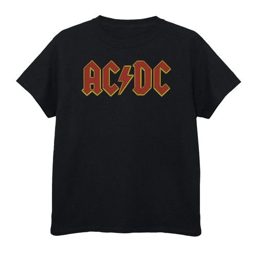 AC/DC Katoenen T-shirt met logo voor jongens (Zwart/Rood)
