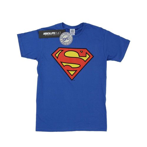 DC Comics Jongens Superman Logo T-Shirt (Koningsblauw)