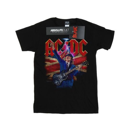 AC/DC Jongens Angus Union Flag Lightning T-Shirt (Zwart)