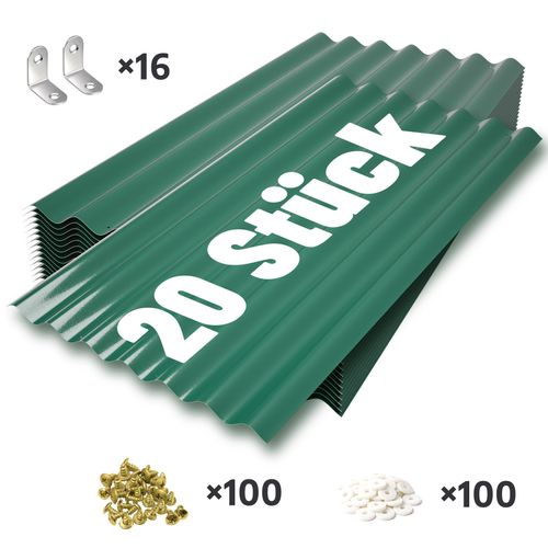 20x Profilblech Wellplatte 11m² Blech Metall Stahlblech Dachblech Dach Platten
