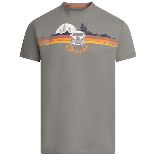 Trespass Heren Cromer II Gedrukt Casual T-Shirt (Vijverblauw)