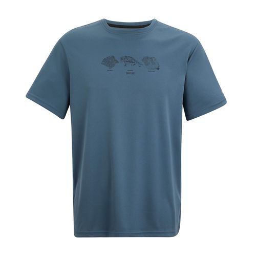 Regatta Heren Fingal Illustratie T-Shirt (China Blauw)