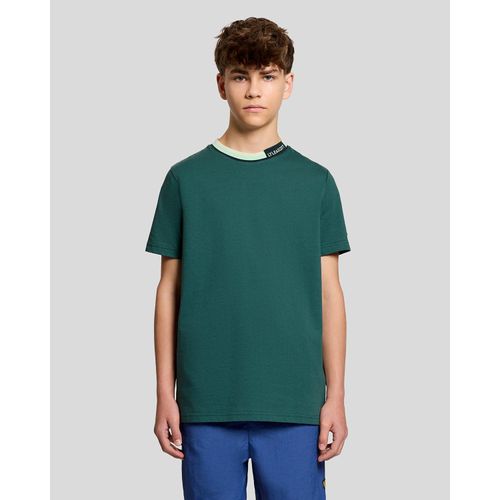 T-shirt met omgeslagen kraag en logo