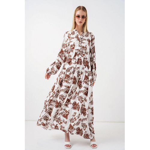 Gepubliceerd V-hals Maxi Jurk