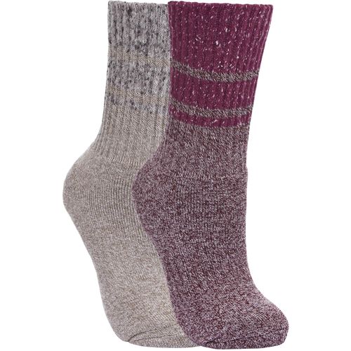 Trespass Dames/dames Hadley Wandelschoenen Sokken (2 paren) (Druivenwijn/Havermeel)