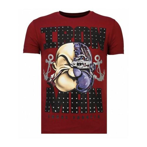 Local Fanatic Iron man popeye rhinestone t-shirt