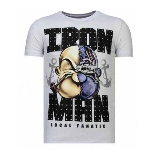 Local Fanatic Iron man popeye rhinestone t-shirt