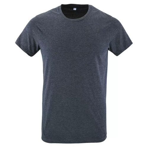 SOLS Heren Regent Polycotton Slim T-Shirt (Denim Heather)