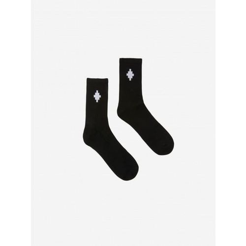 Marcelo Burlon Cross sideway short socks white
