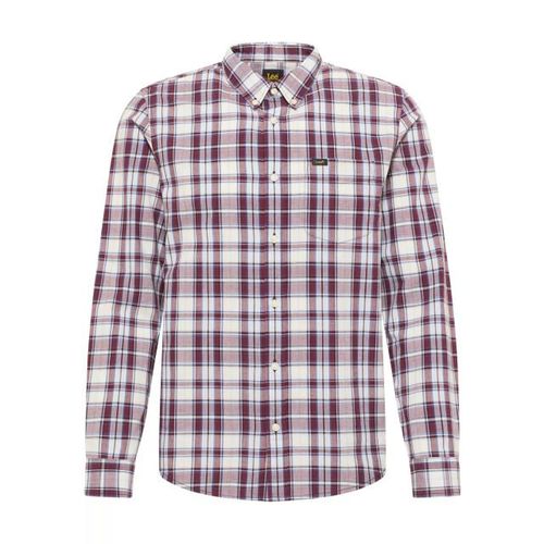 Lee Button down velvet beet