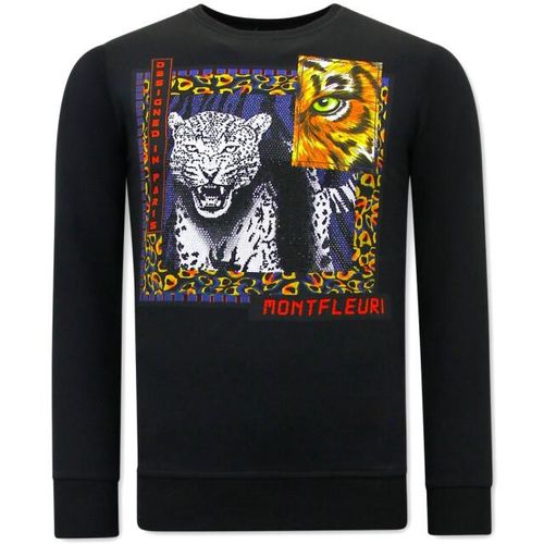 Tony Backer Sweater met print tiger poster