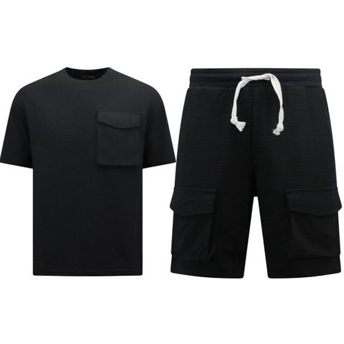 Top-Star Geribbelde oversized t-shirt joggingshort