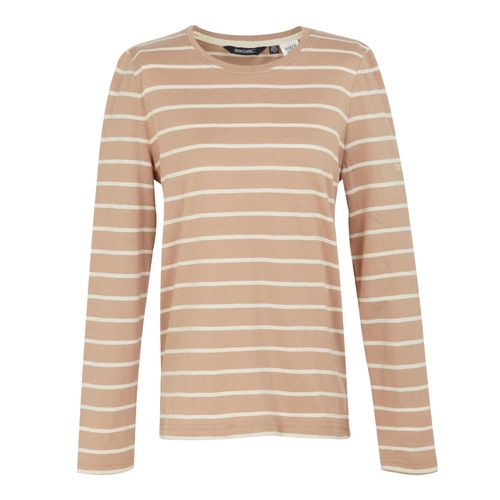 Regatta Dames/Dames Federica II Stripe T-shirt met lange mouwen (Warm Taupe/Licht Vanille)