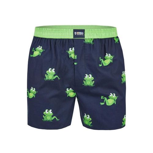 Happy Shorts X heren wijde boxershort met binnenbroek kikker print