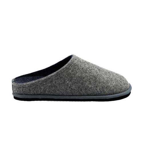 Loewenweiss Lowenweiss easy bicolore handgemaakte pantoffels gekookte wol grijs /